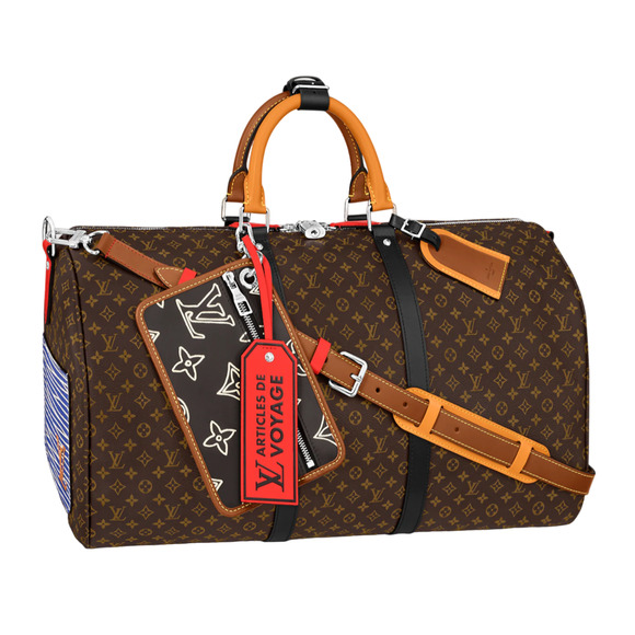 Louis Vuitton Keepall Bandouliere 50 Patchwork Monogram LV Weekend Travel Bag - Picture 1 of 12